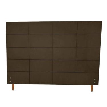 Imagem de Cabeceira Larissa Para Colchão 1,58m Para Colchão Queen Size Suede Marrom - Aurora Line