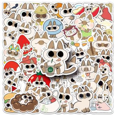 Imagem de Pacote de adesivos Siamese Cat Cartoon, 50 unidades de vinil impermeável