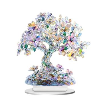 Imagem de Decoração de sinalização de árvore acrílica,Decoração de sinalização acrílica | Ornamento de mesa sinal acrílico luto memorial,Aprimoramentos requintados de decoração de mesa para sala de estudo