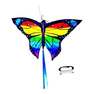 Imagem de Zxpjkyu Pipa Borboleta, Brinquedos para Atividades Ao Ar Livre, Pipas, Brinquedo Bonito E Fácil de Levar para a Praia para Crianças, Passeio No Quintal, Idade, Vermelho Amarelo