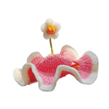 Imagem de MFMEXUL Gorro de Inverno para Animais de Estimação, Acessório para a Cabeça, Decoração de Natal, Gorro de Tricô Quente E Confortável, Gorro para Cachorros Peq, Rosa