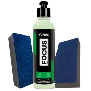 Imagem de Vonixx Focus Kit Removedor de Marcas D'água para Vidros e Espelhos com Tacos de Carpete e Lona, 240ml