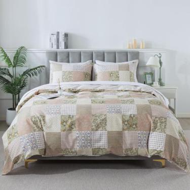 Imagem de Conjunto de capa de edredom HoneiLife Dover Queen 229x229 cm 100% algo