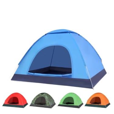 Imagem de Tenda de acampamento para 2 a 4 pessoas, barraca iglu, bolsa de acampamento, montagem rápida (Cor Aleatórias)