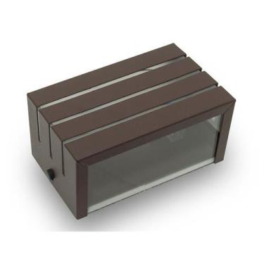 Imagem de Arandela Frisada Marrom Muro Parede Externa + Led G9 6000K - Lcg Eletr
