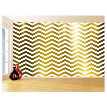 Imagem de Papel De Parede 3D Sala Chevron Zig Zag Listras 3,5M Zig131 - Você Dec