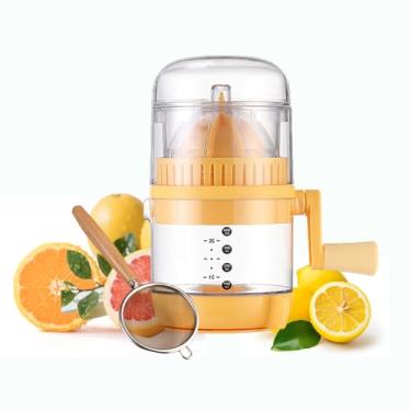 Imagem de Espremedor manual de citrinos de limão, espremedor manual de laranja para extração máxima, espremedor de suco fácil de limpar/usar com marcação de capacidade, laranja, design atualizado