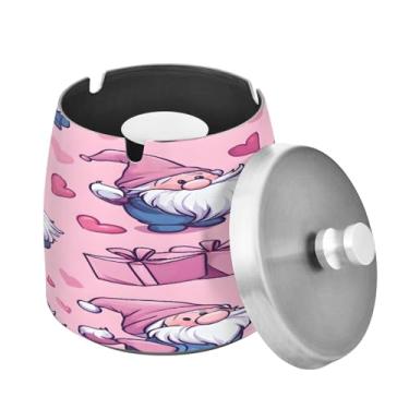 Imagem de Blueangle Cinzeiro de coração para dia dos namorados com tampa para cigarros, à prova de vento/chuva, aço inoxidável, sem fumaça, inodoro, cinzeiro para uso interno ou externo (33)