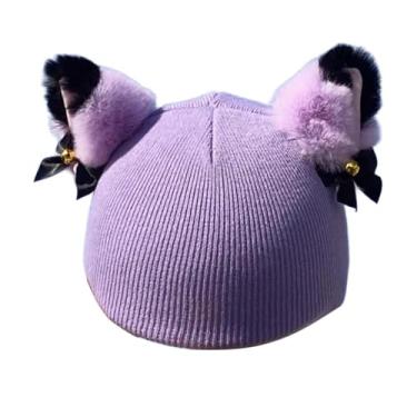 Imagem de predolo Capa para capacete de esqui com orelhas de gato, acessório para snowboard e esqui, macia, fácil de instalar, capa adorável para capacete de snowboard