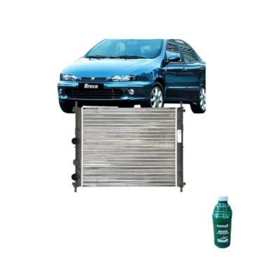 Imagem de Kit Radiador Brava 1.6 16V 00/01 Com Ar + Água Desmineralizada 1L