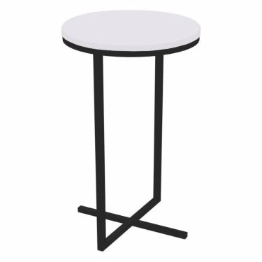 Imagem de Mesa Volpi Alta Estrutura Preta - Branca