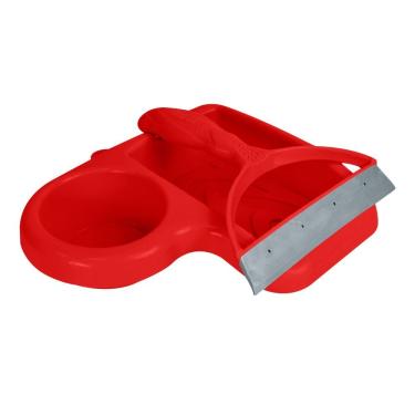 Imagem de Kit Pia Porta Detergente Esponja E Rodinho Casa E Cozinha Vermelho