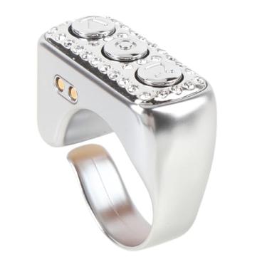 Imagem de Yunseity Controle Remoto para TikTok, Rolagem Remota, BT Turner, Bateria de Longa Duração, Telefone, iOS. (Prata brilhante)