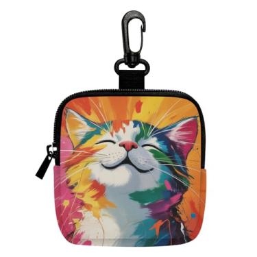 Imagem de Porta-chaves mini porta-moedas, bolsa multifuncional para chaves, porta-cartões, organizador de cabos de dados, bolsa com zíper 3, Multicolorido 00702, Tendência