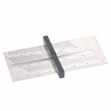 Imagem de Fafeicy Medidor Chanfrado Ajustável, Medidor Chanfrado Transferidor de Régua Deslizante Em Forma de T de Aço Inoxidável 304 Com ângulo Ajustável, Escala de Gravação Profunda, Deslizamento Estável,