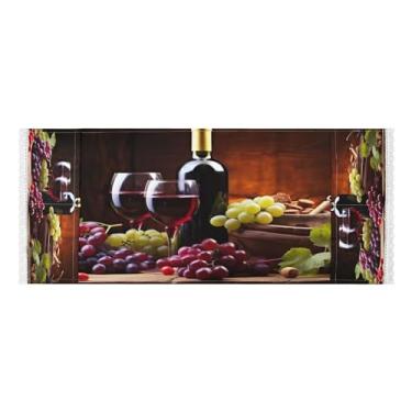 Imagem de Wassud Capas de lavadora e secadora de uvas e vinho, protetor de lavadora com sacos de armazenamento, capa de geladeira à prova de poeira com bolsos para lavanderia doméstica, cozinha, 120 x 55 cm