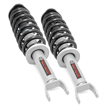 Imagem de Rough Country Suportes carregados N3 para Ram 1500 2WD/4WD (2019–2026) – Serve para elevadores de 8,9 cm, molas helicoidais pré-carregadas, instalação aparafusada, condução e manuseio aprimorados