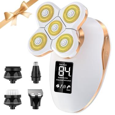 Imagem de Aparelhos de barbear elétricos para mulheres, kit de barbeador elétrico feminino para pernas, biquíni e uso seco molhado, remoção de pelos faciais, aparador sem fio para biquíni feminino, pele