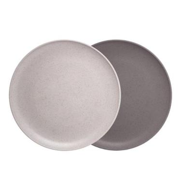 Imagem de Jogo 2 Pratos de Sobremesa em Fibra de Pinho e PP Cores Sortidas Inque