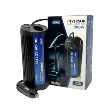 Imagem de Tomada Inversor Tensão Automotivo Veicular 12v Usb 200w 110v