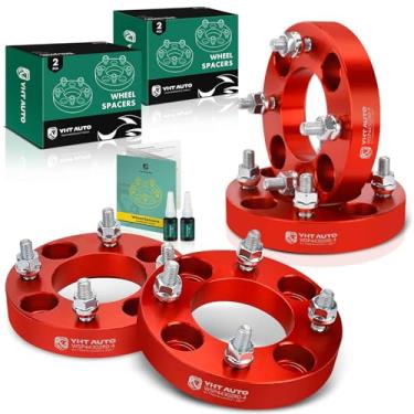 Imagem de YHTAUTO Espaçadores de roda de 4 x 110 mm de 2,5 cm para Honda, Suzuki, Bombardier, Kawasaki, modelos Yamaha, Grizzly, FourTrax Espaçadores de pneu com parafusos M10 x 1,25, furo central de 74 mm, 4