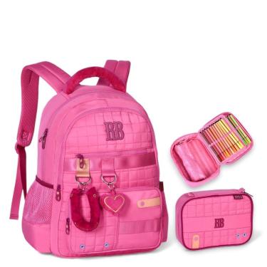 Imagem de Kit Mochila Costa Estojo Box Rebecca Bonbon Com Pelúcia