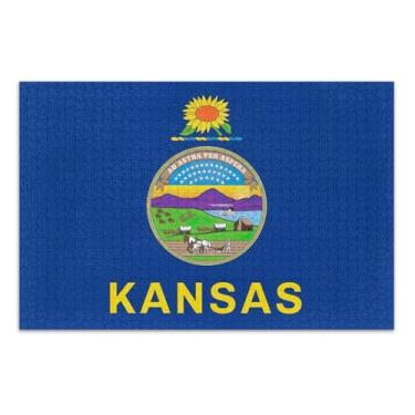 Imagem de Kansas State Flag Puzzle for Adults, Jigsaw Puzzles 500 Pieces for Adults, Interlock Perfectly, Home Decor Gift Party for Men Women