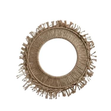 Imagem de Espelho decorativo de parede pequeno multiuso estilo rústico espelho de parede redondo criativo simples espelho de parede para sala de estar espelho de maquiagem de parede para casa, sala de estar