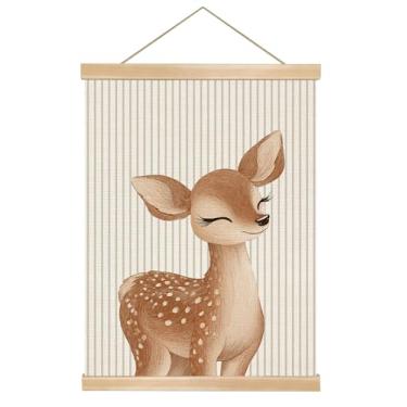 Imagem de You found a duck Arte de parede de ouriço de bebê, pôster de animal de berçário nórdico de 35 x 45 cm, linda estampa em tela de cervo sika da floresta, decoração de parede de quarto de bebê