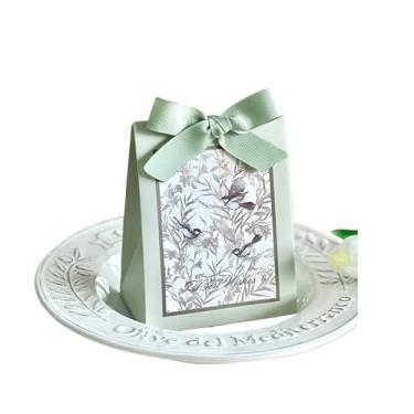 Imagem de GTIANHE-TAN Pequenos sacos de presente com alças para lembrancinhas de festa, sacos de papel a granel para artigos de festa de aniversário e ocasiões (B-verde)