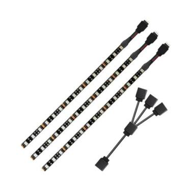 Imagem de Fita De LED RGB 12V 4 Pinos 5050 ARGB Aura Sync IP30 IP65 50CM 1M 2M 6