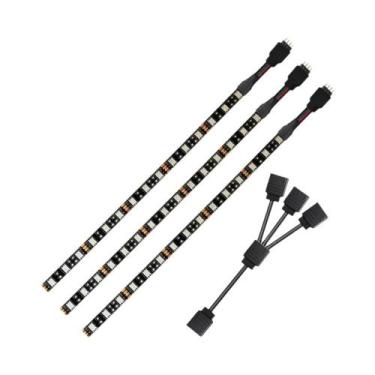 Imagem de Fita De LED RGB 12V 4 Pinos 5050 ARGB Aura Sync IP30 IP65 50CM 1M 2M 6