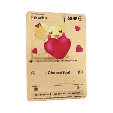 Imagem de Cartão Metálico Pokémon Dourado 10000 Pontos Arceus Charizard Raichu M