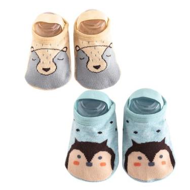 Imagem de Kit 2 Meias Sapatilhas Antiderrapante Pietra Baby Infantil Unissex Alg