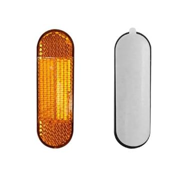Imagem de 10 peças de capa de roda de scooter elétrica protege o invólucro dianteiro traseiro segurança refletor tubo refletor acessórios noturnos (branco)