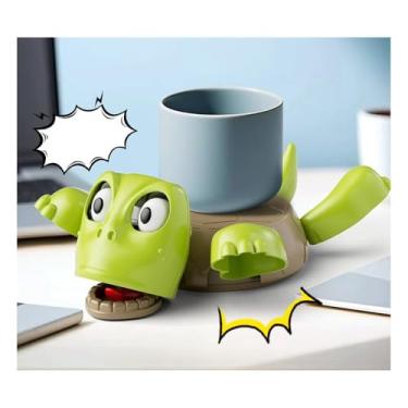 Imagem de Porta-copos de tartaruga verde para copos de café e vinho, decoração de casa e acessórios de cozinha, presente de mordaça para amantes de tartarugas