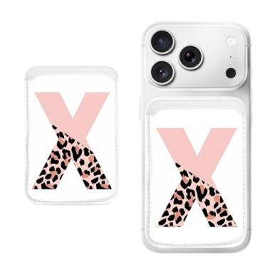 Imagem de Porta-cartão magnético para iPhone, capa fina de couro PU, capa para cartão, capa traseira para cartão, acessório de telefone fofo