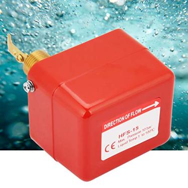 Imagem de Generic Interruptor de Fluxo de água de de 1/2 "para de Tratamento de água, Interruptor de Fluxo de pá Ajustável para Ar Condicionado Central, Contatos SPDT de 1,0Mpa Vermelhos para de Proteção