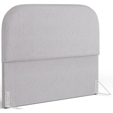 Imagem de Cabeceira Cama Box Casal 140cm Orgânica Lanna W01 Linho Cinza - Lyam Decor