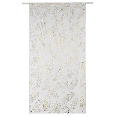 Imagem de Cortina de porta de janela de tule Ainoli Cortina para quarto sala de estar cafeteria (Ouro)