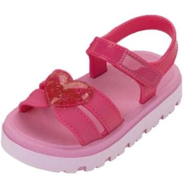 Imagem de Sandália Infantil Menina Daily Love Heart Conforto Zaxynina-Feminino