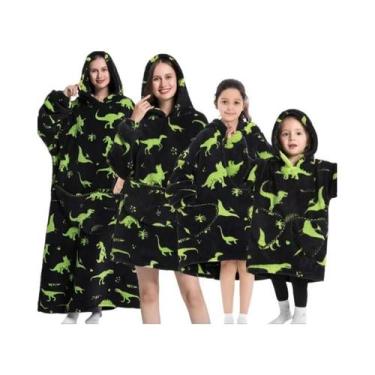 Imagem de Moletom Unissex Oversized De Fleece Com Mangas, Cobertor Gigante De Ha