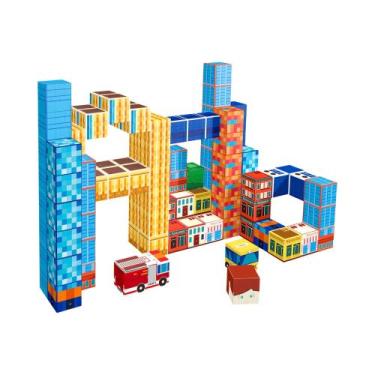 Imagem de Conjunto De Blocos Magnéticos 100PCS Brinquedo De Construção Castelo C