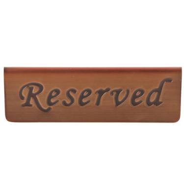 Imagem de Placa reservada MUNEFE, placa de mesa reservada, placa de mesa reservada de serviço de dois lados, placa de reserva de hóspedes em aço inoxidável para restaurante bar pub