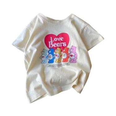 Imagem de Camiseta De Verão Casual De Manga Curta Com Decote Redondo Para Menino