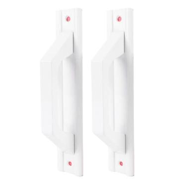 Imagem de aqxreight Maçaneta da Porta Deslizante de Liga de Alumínio Sem Perfuração Minimalista Moderna Maçaneta da Porta para Armário de Celeiro Gaveta Preto e Espaço Confortável Abertura Fácil Seus de São