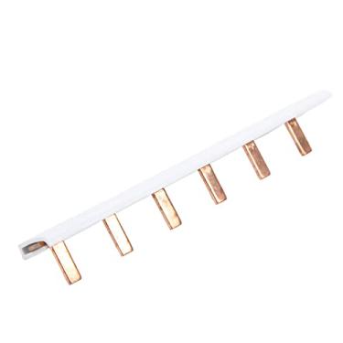 Imagem de Luqeeg Bloco Terminal de Cobre Durável Barra de ônibus do Disjuntor para Conexão de Fio Doméstico de Hospital Escolar, Barra de ônibus de 1 Fileira para Disjuntores (6 vias)