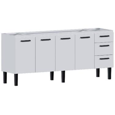Imagem de Gabinete Aço Atena 1,92 Metros Branco Para Pia 200m - P103618 - Cozimax