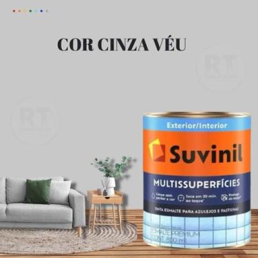 Imagem de Tinta Epóxi Base Água Suvinil Cor Cinza Multissuperfícies Antimofo Lav