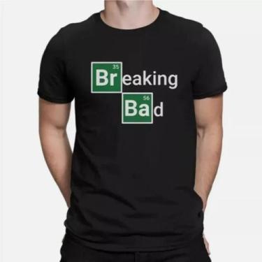 Imagem de Camiseta Vintage Masculina 100% Algodão Manga Curta Breaking Bad Estil